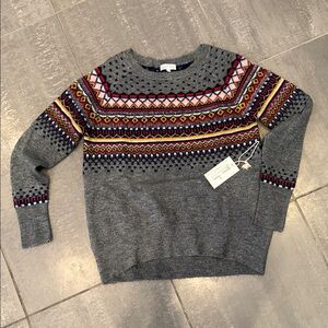 Grace & Lace Intarsia Crewneck Sweater Medium NWT